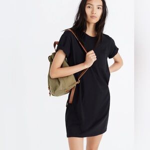 Madewell Black Pocket Tee Dress